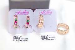 Colorful zircon exquisite earring