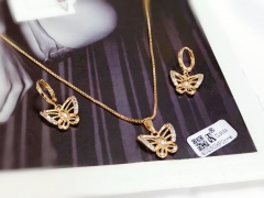 Butterfly model fashion earring necklace