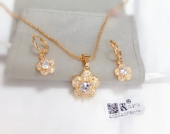 Flower style simple earring necklace