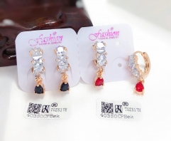 Black/red zircon exquisite earringY