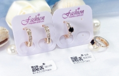 Simple style zircon earring