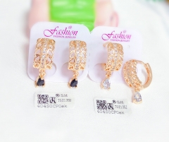 Black/whiter zircon gorgeous earring