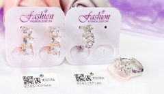 Artificial gemstone exquisite earring