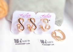 infinite Style Black/Whiter Zircon Hollow Earring