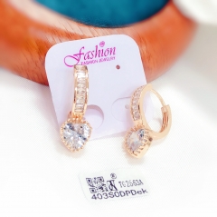 Heart zircon exquisite earring