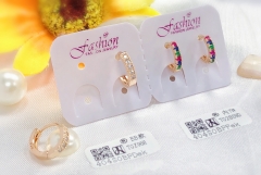 Whiter/colorful zircon shiny earring