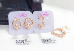 Simple style zircon earring