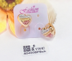 Earrings Colorblock Heart Shape Irregular