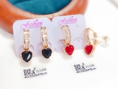 Black/red zircon exquisite earring