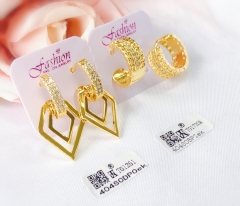 Hollow style dazzling earring