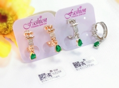 Green zircon pendant fine earring