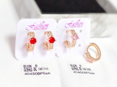 Red/pink zircon exquisite earring