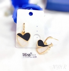 Heart model popular gold/silver color earring