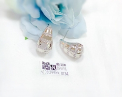 Teardrop model with zircon earring