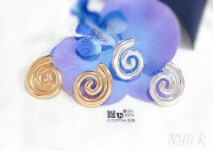 Irregular model smooth earring