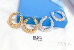 Irregular style hollow shiny earring