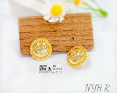 Round style whiter color zricon exquisite earring