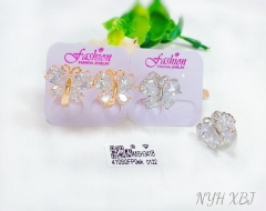 Dazzling butterfly zircon shiny earring