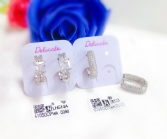 Artificial gemstone delicate earring