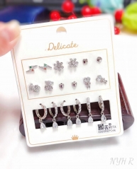 Artificial gemstone exquisite earring