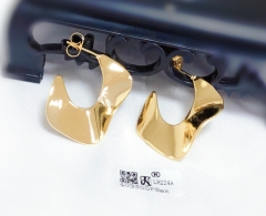 Earrings Gold Irregular Design