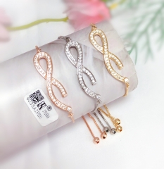 Irregular model bright bangle set