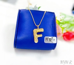 Letter F shiny necklace