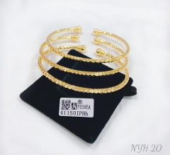 Exquisite gold color bangle set