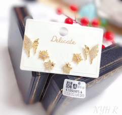 Butterfly/snowflake/star trendy gold/silver earring