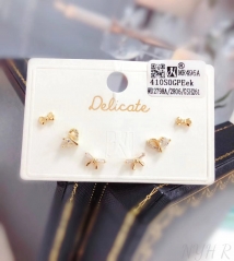 Bow/heart model delicate earring