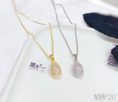 Irregular style zircon necklace