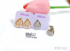 Water drop model exquisite zircon stud earring