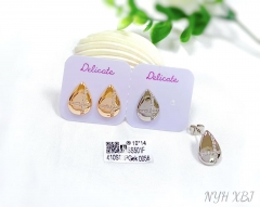 Water drop model exquisite zircon stud earring