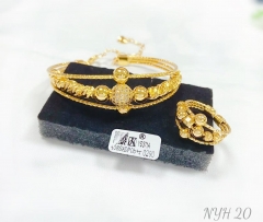 Beads style dazzling gorgeous gold/silver color bangle ring