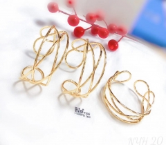 Glossy hollow trendy bangle set