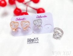 Exquisite heart fine earring