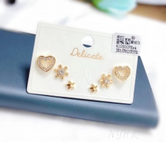 Heart/snowflake/star model shiny earring