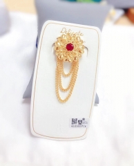 Flower style red zircon model gorgeous brooch