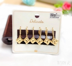 Square model pendant exquisite earring