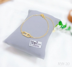 Simple fine gold/silver color bracelet