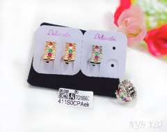 Colorful zircon exquisite earring