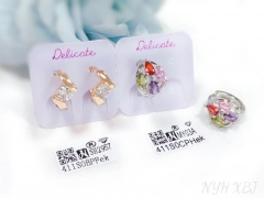 Irregular model zircon earring