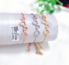 Hollow heart gorgeous bracelet set