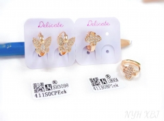 Butterfly/four leaf clover model exquisite earring