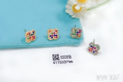 Colorful zircon small exquisite stud earring