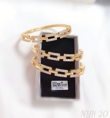 Hollow simple style zircon bracelet set