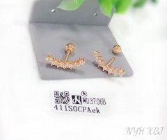 Artificial gemstone exquisite stud earring