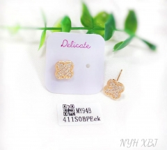 Four leaf clover simple style stud earring