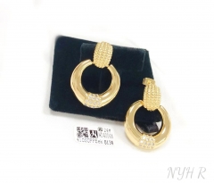 Fine hoop style stud earring