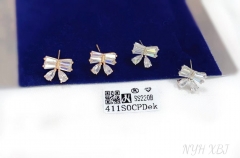 Bow model daily wear style stud earring